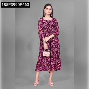 Women's Georgette Party Wear Dress | Chic Frock for Ladies