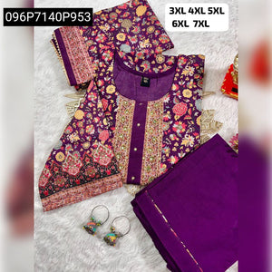 Women's Hand Work Print Kurti Set | Festive & Casual Elegance