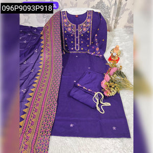 Women's Hand Work Viscose Kurti with Dupatta Pant Set | Vacay & Brunch Attire