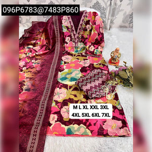 Women's Handwork Jarna Silk Kurti Set with Pant & Printed Dupatta | Festive & Everyday Elegance