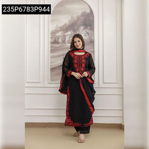 Women's Heavily Embroidered Georgette Kurti Set | Festive Celebration