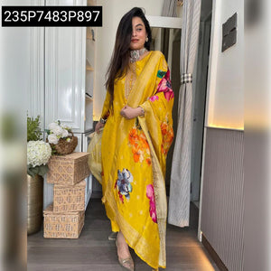 Women's Jaquard Embroidered Kurta Set | Festive Wear