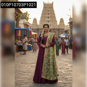 Women's Maggam Work Gown | Party Wear Ensemble