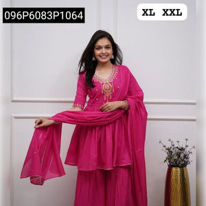 Women's Mulmul Embroidered Sharara Set | Festive & Wedding Wear