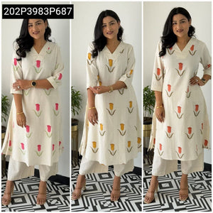 Women's Printed Cotton Co-ord Set | Designer Straight Fit for Everyday Elegance
