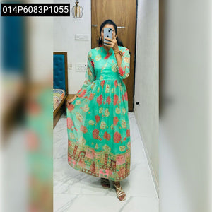 Women's Printed Georgette Kurti | Festive & Casual Wear