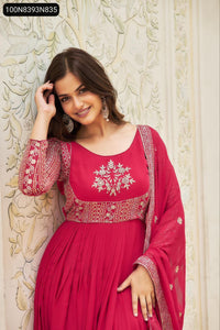 Women's Sequence Embroidery Georgette Gown | Party Wear