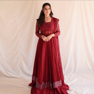 Women's Sequin Embroidered Anarkali Suit Set | Festive & Party Wear