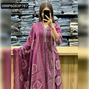 Women's Tiered Anarkali Kurti Set with Hand Work | Festive Elegance