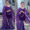 Women's Velvet Embroidery Sharara Set | Party Wear by VELVET