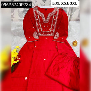 Women's Vertigan Cotton Embroidered Kurta with Pant | Ethnic Wear