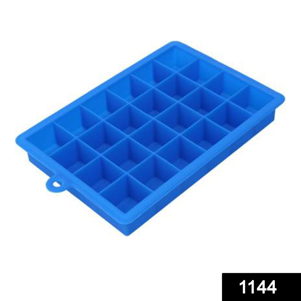 Vibrant silicone ice cube trays, 24-cavity design, in a multicolour assortment