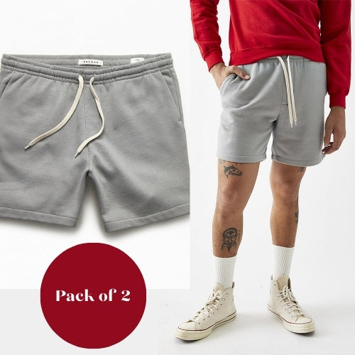 Men's Outdoor Lightweight Sports Shorts ( Pack of 2 ) M