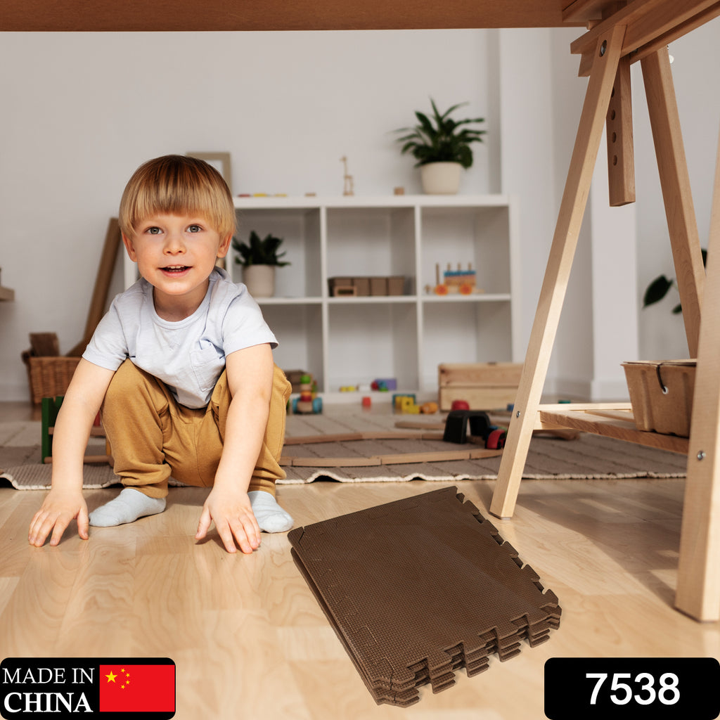 7538  Kids Mats For Floor Soft Plush Foam Babies Puzzle Interlocking Play Mats For Crawling Playing Tile Mat Carpet Rug For Infants And Toddlers (Size - 63x63cm Set Of 4pc) - TREND BUY