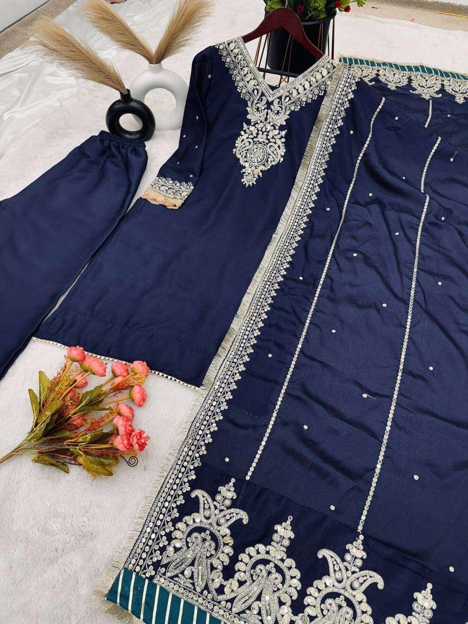PAKISTANI EMBROIDERY LADIES SILK SUITS - TREND BUY
