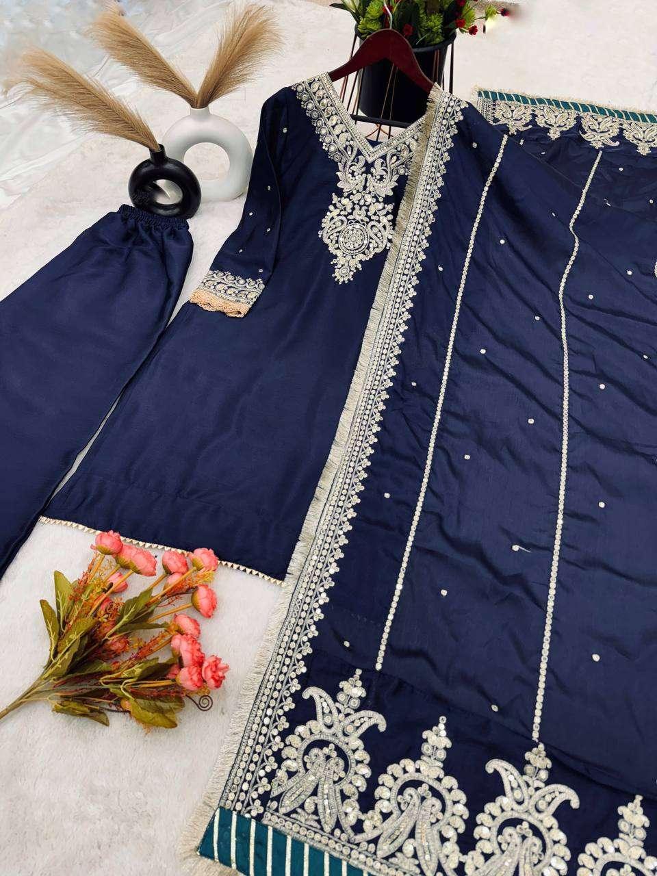 PAKISTANI EMBROIDERY LADIES SILK SUITS - TREND BUY