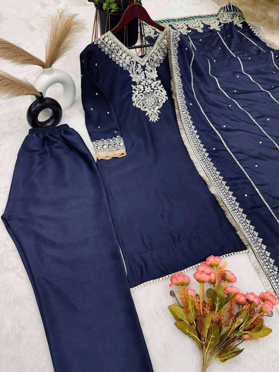 PAKISTANI EMBROIDERY LADIES SILK SUITS - TREND BUY