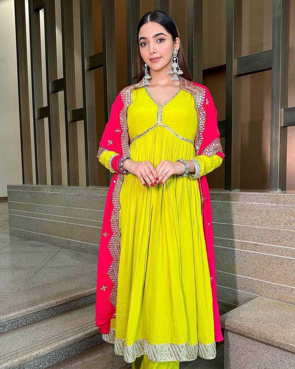 EMBROIDERY ANARKALI LONG GEORGETTE WORK GOWNS - TREND BUY