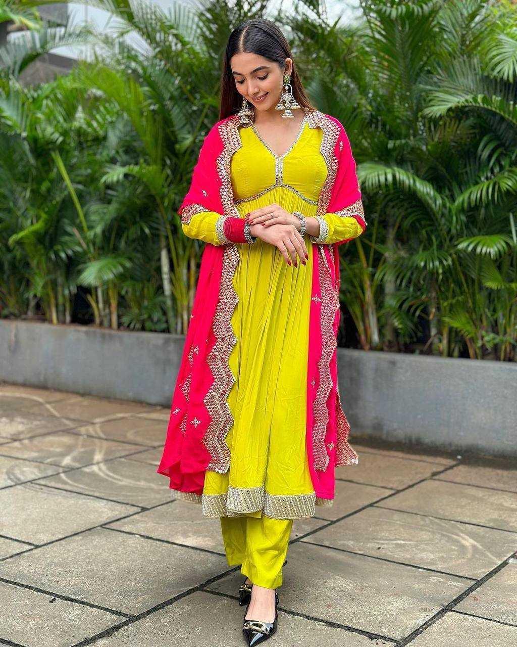 EMBROIDERY ANARKALI LONG GEORGETTE WORK GOWNS - TREND BUY
