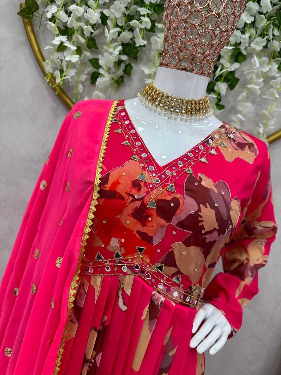 PRINTED ANCY ANARKALI LONG GOWNS