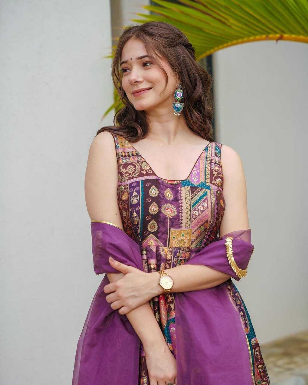PRINTED FANCY ANARKALI PARTY LONG DIWALI COLLECTIONS GOWNS - TREND BUY