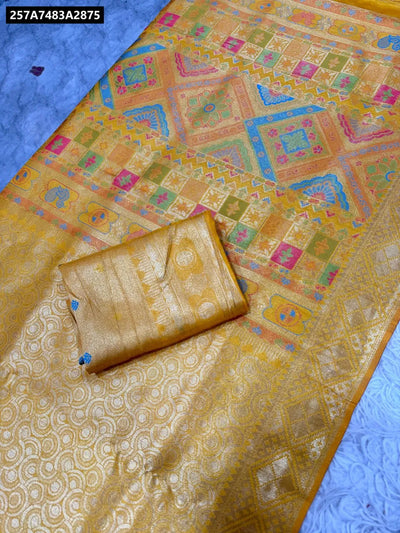 Buy Zari Silk Saree with Meena Jaquard Pallu for Women | Festive, Wedding & Ethnic Occasion Wear Online