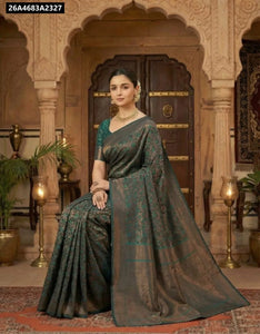 Buy Zari Weave Two-Tone Satin Saree for Women - Festive Occasions & Ethnic Wear Online